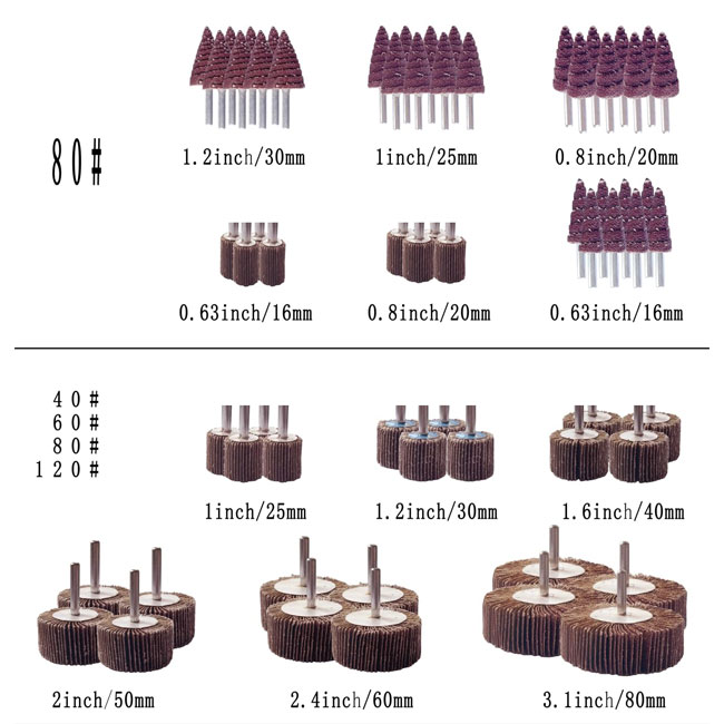 Абразивный лепестковый круг зернистостью 60/80/120/240 из оксида алюминия для полировки и шлифовки 6